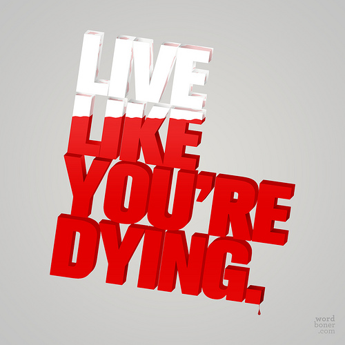 Like You&#8217;re Dying (get this on a tee | make your own tee | get this in European store | get this on a print or postcard)