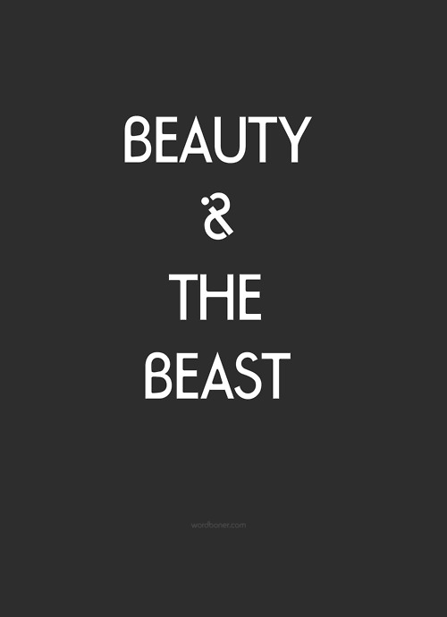 Beauty is the beast *get on a tee*
more: store | blog | make your own wordboner store | twitter | facebook | coupons | follow wordboner